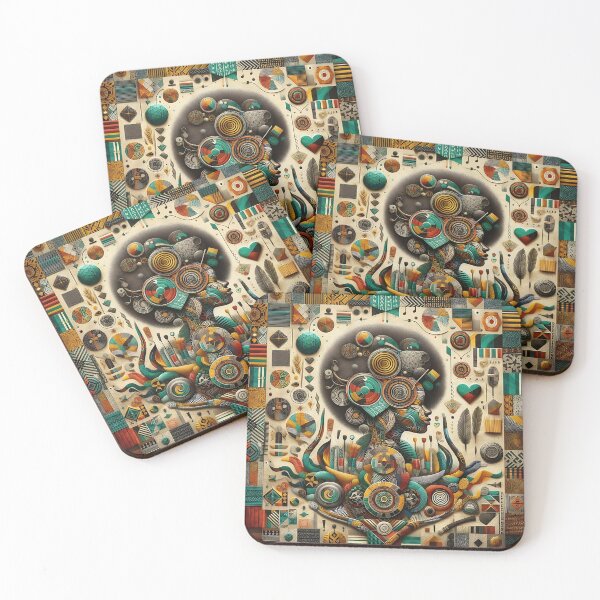 Item preview, Afro-style Mosaic Patterns of Emotions designed and sold by Indoni.