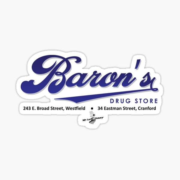 Item preview, Honoring Baron's Drug Store - Westfield Cranford Wear Local History designed and sold by mrlocalhistory.