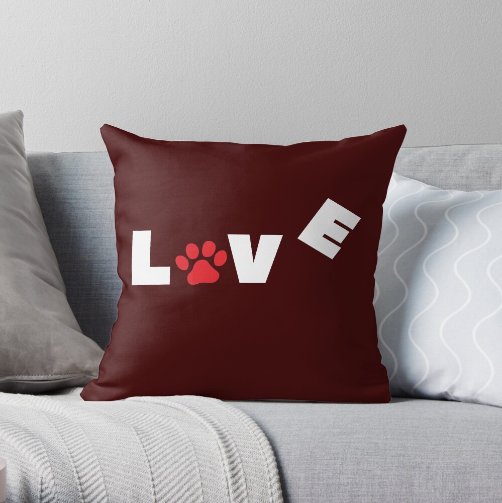 I love my dog T-Shirt & more Throw Pillow