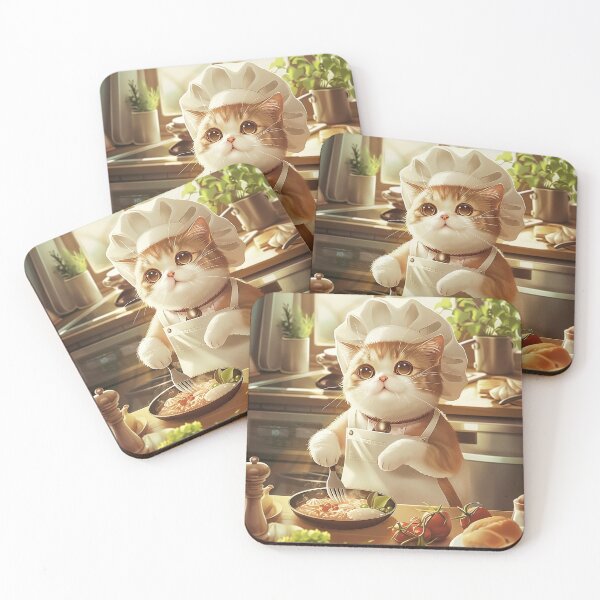 Item preview, Chef Cat Cooking a Meal designed and sold by Guesso.