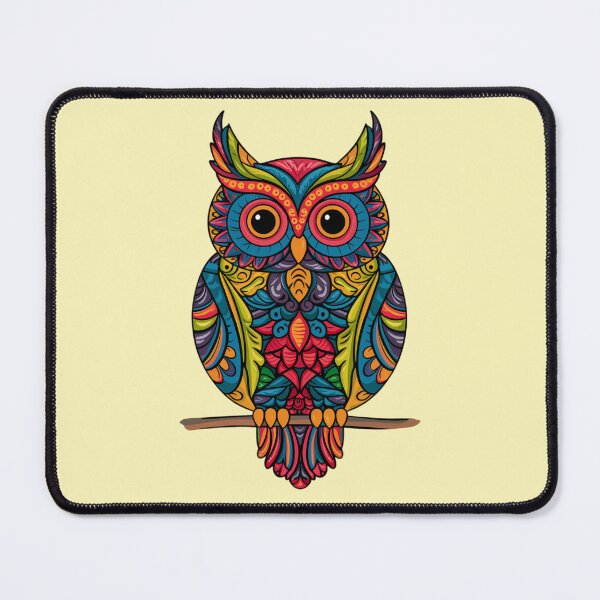 Item preview, Abstract Colorful Ornament Doodle Art Owl designed and sold by 123ks.