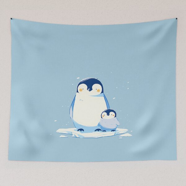 Item preview, Lovely Mother and Baby Penguin designed and sold by Windy-market.