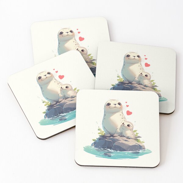 Item preview, Lovely Mother and Baby Seal designed and sold by Windy-market.