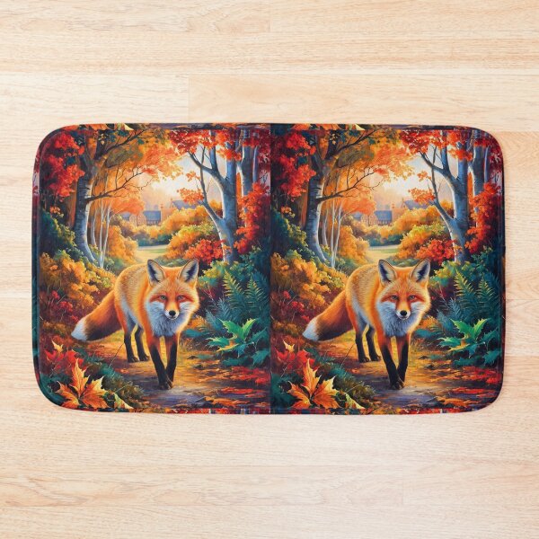 Item preview, Fox Portrait. Fall season, fall fox, vintage fox, fox painting, Paul Gauguin style designed and sold by FoxVibes.