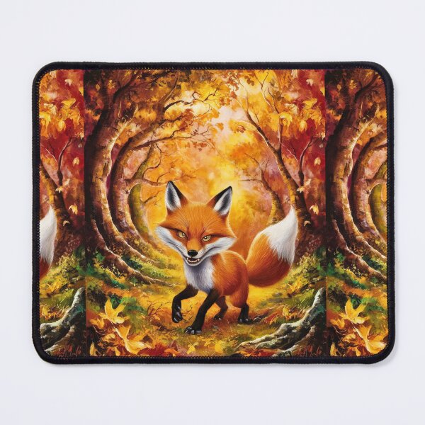 Item preview, Fox Portrait. Fall season, fall fox, vintage fox, fox painting, Paul Gauguin style designed and sold by FoxVibes.