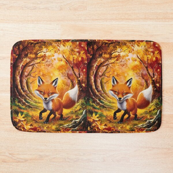 Item preview, Fox Portrait. Fall season, fall fox, vintage fox, fox painting, Paul Gauguin style designed and sold by FoxVibes.