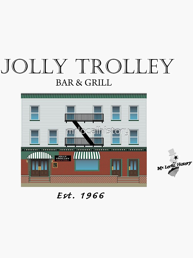 Thumbnail 3 of 3, Sticker, Jolly Trolley Westfield NJ - Wear Lost Local History designed and sold by mrlocalhistory.