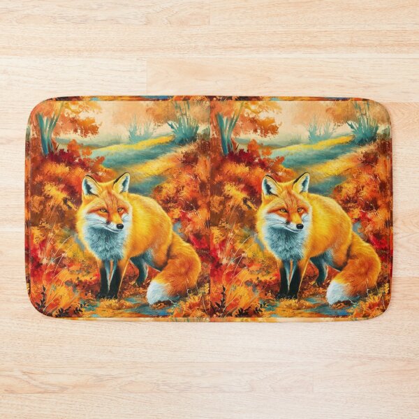 Item preview, Fox Portrait. Fall season, fall fox, vintage fox, fox painting, Paul Gauguin style designed and sold by FoxVibes.