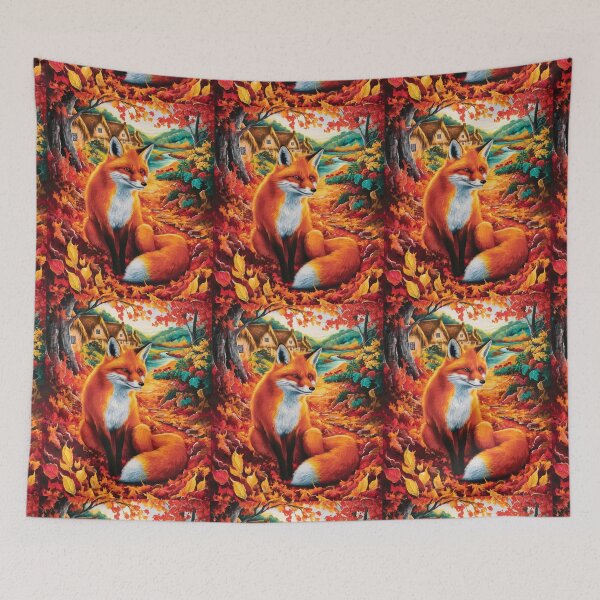 Item preview, Fox Portrait. Fall season, fall fox, vintage fox, fox painting, Paul Gauguin style designed and sold by FoxVibes.