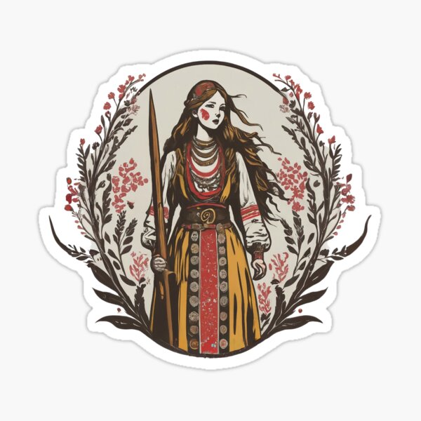 Item preview, Slavic Girl with Flowers designed and sold by Talesandtees.
