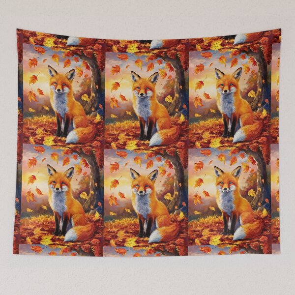 Item preview, Fox Portrait. Fall season, fall fox, vintage fox, fox painting, Paul Gauguin style designed and sold by FoxVibes.