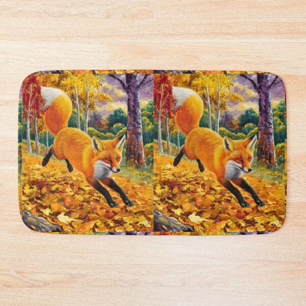 Item preview, Fox Portrait. Fall season, fall fox, vintage fox, fox painting, Paul Gauguin style designed and sold by FoxVibes.