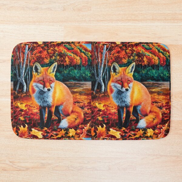 Item preview, Fox Portrait. Fall season, fall fox, vintage fox, fox painting, Paul Gauguin style designed and sold by FoxVibes.