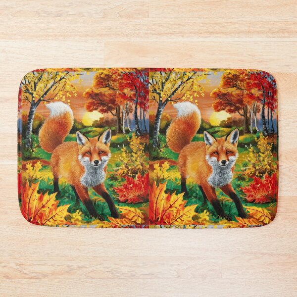Item preview, Fox Portrait. Fall season, fall fox, vintage fox, fox painting, Paul Gauguin style designed and sold by FoxVibes.