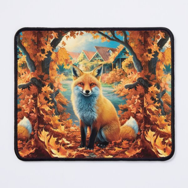 Item preview, Fox Portrait. Fall season, fall fox, vintage fox, fox painting, Paul Gauguin style designed and sold by FoxVibes.