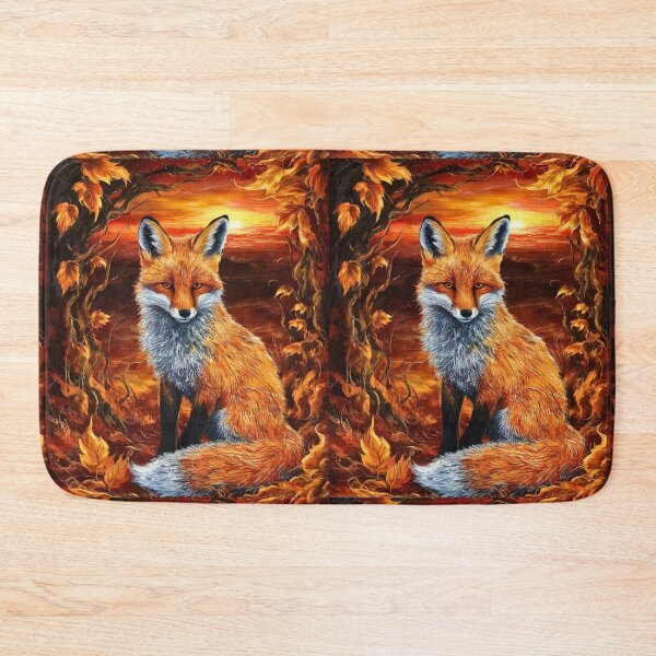 Item preview, Fox Portrait. Fall season, fall fox, vintage fox, fox painting, Paul Gauguin style designed and sold by FoxVibes.