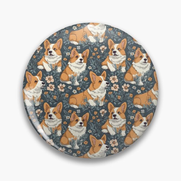 Item preview, Cute Floral Corgi Lovers  designed and sold by RasytaStore.