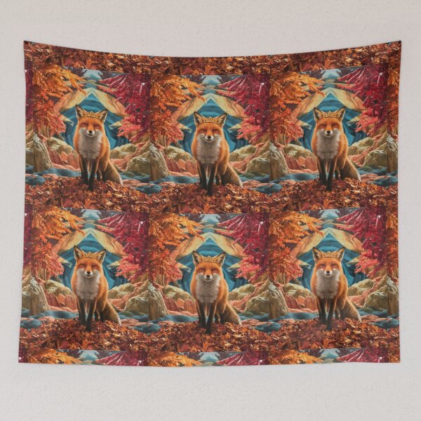 Item preview, Fox Portrait. Fall season, fall fox, vintage fox, fox painting, Paul Gauguin style designed and sold by FoxVibes.