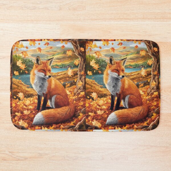Item preview, Fox Portrait. Fall season, fall fox, vintage fox, fox painting, Paul Gauguin style designed and sold by FoxVibes.