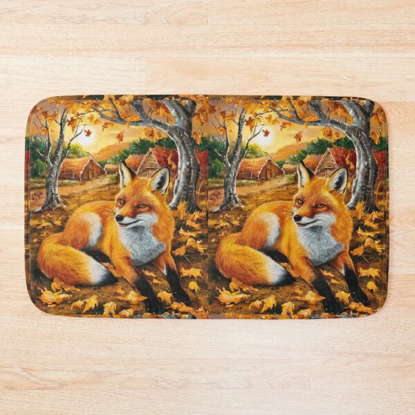 Item preview, Fox Portrait. Fall season, fall fox, vintage fox, fox painting, Paul Gauguin style designed and sold by FoxVibes.