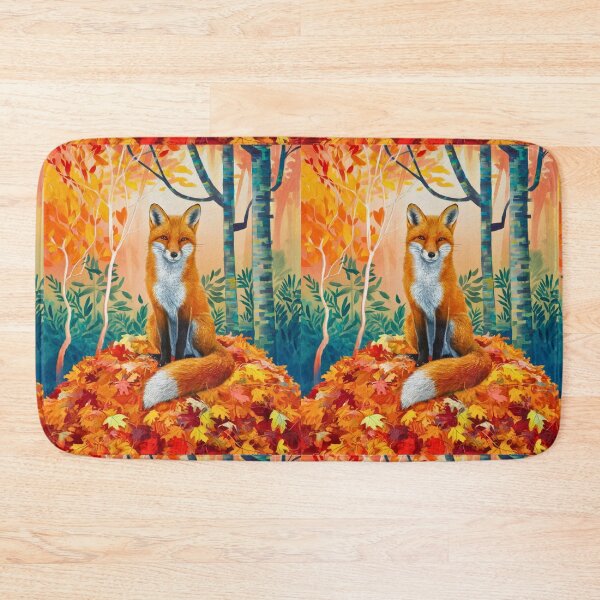 Item preview, Fox Portrait. Fall season, fall fox, vintage fox, fox painting, Paul Gauguin style designed and sold by FoxVibes.