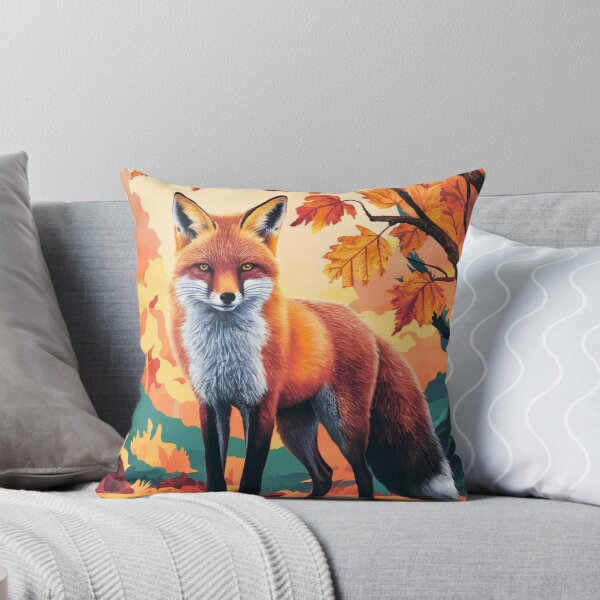 Item preview, Fox Portrait. Fall season, fall fox, vintage fox, fox painting, Paul Gauguin style designed and sold by FoxVibes.
