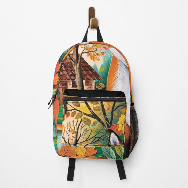 Item preview, Fox Portrait. Fall season, fall fox, vintage fox, fox painting, Paul Gauguin style designed and sold by FoxVibes.
