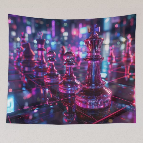 Item preview, Neon City Chess Showdown designed and sold by palmyst.