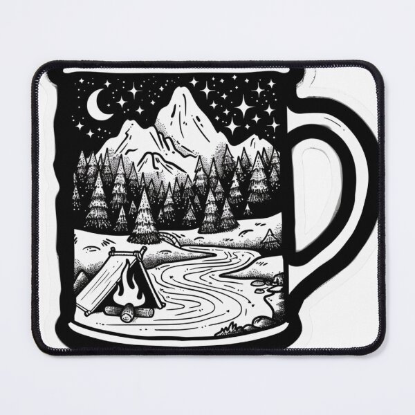 Item preview, Outdoor Camping Mug Sticker designed and sold by NicolasGlowArt.