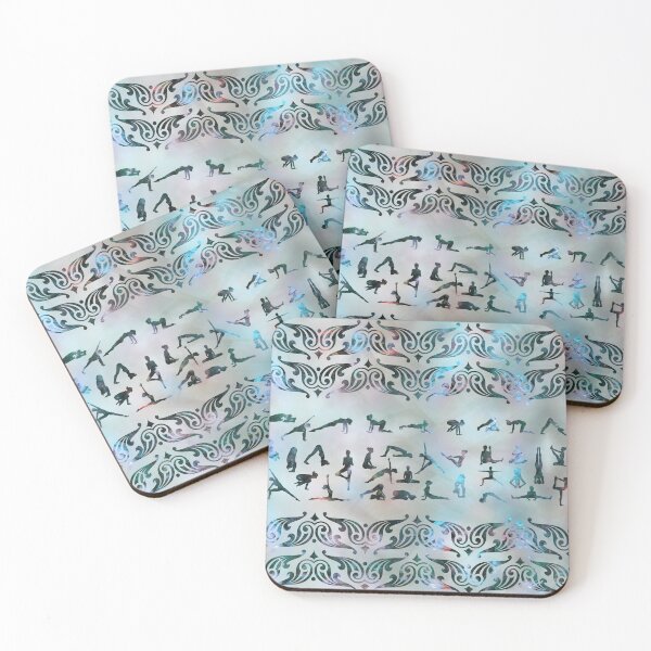 Item preview, Labradorite Yoga Asanas  on mother of pearl designed and sold by Nartissima.