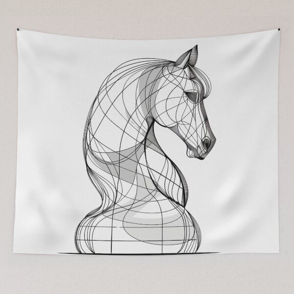 Item preview, Geometric Horse Chess Knight designed and sold by palmyst.