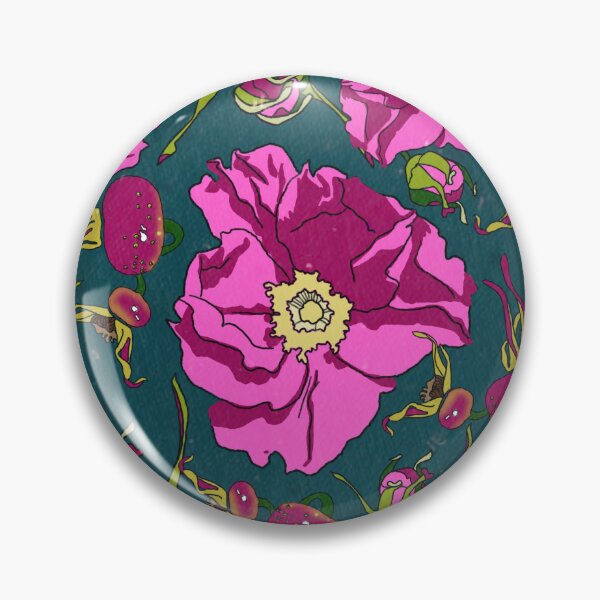 Item preview, Rugosa rose on green designed and sold by Greta Vit.