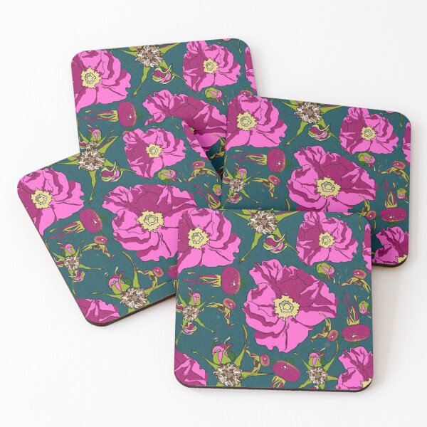 Item preview, Rugosa rose on green designed and sold by Greta Vit.