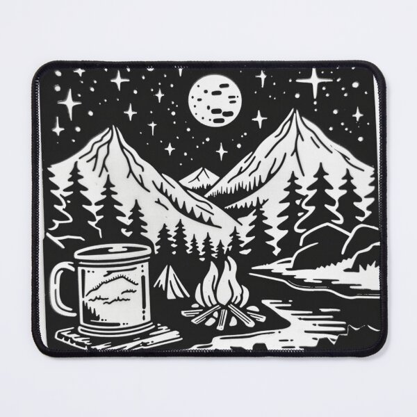 Item preview, Mountains Camping Sticker designed and sold by NicolasGlowArt.