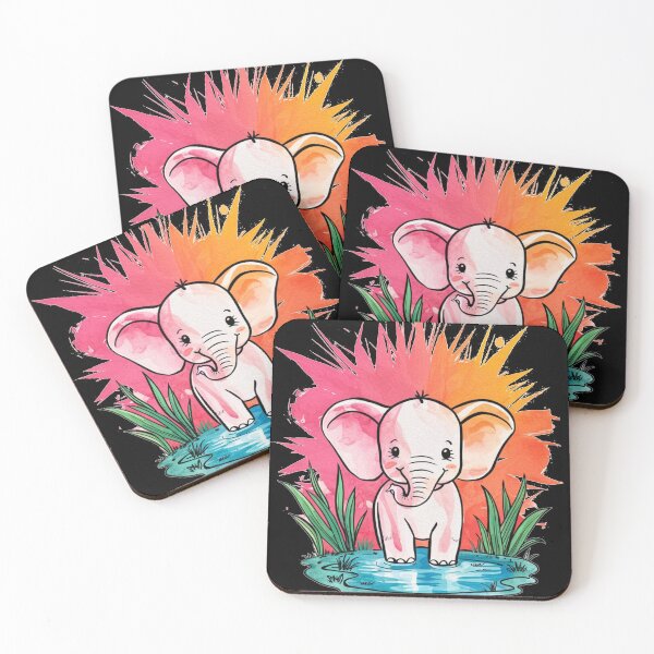 Item preview, Cute Elephant. Little elephant, colorful elephant, elephant drawing designed and sold by ElephantVibes.