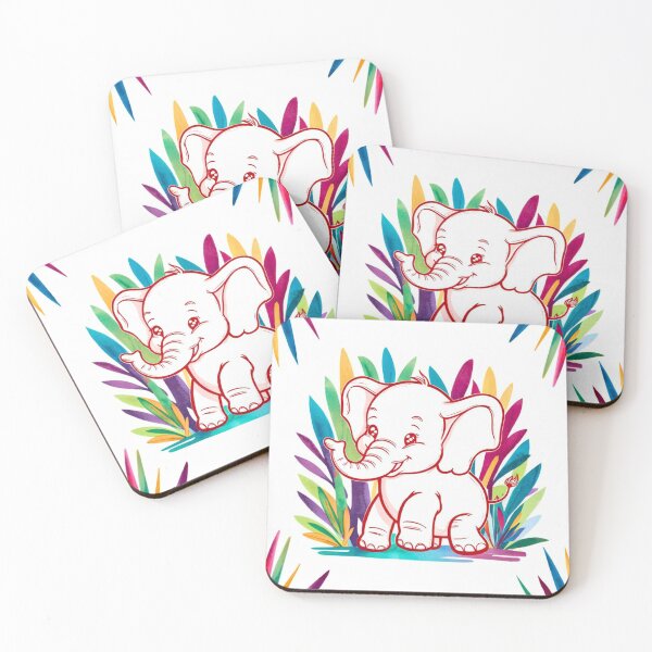 Item preview, Cute Elephant. Little elephant, colorful elephant, elephant drawing designed and sold by ElephantVibes.