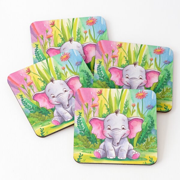 Item preview, Cute Elephant. Little elephant, colorful elephant, elephant drawing designed and sold by ElephantVibes.