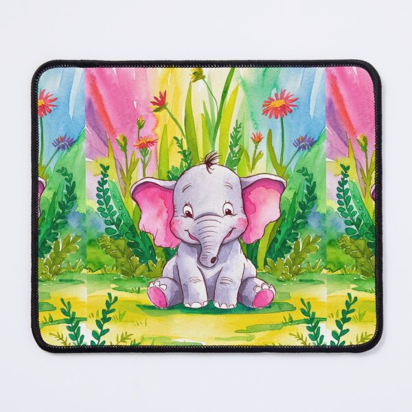 Item preview, Cute Elephant. Little elephant, colorful elephant, elephant drawing designed and sold by ElephantVibes.