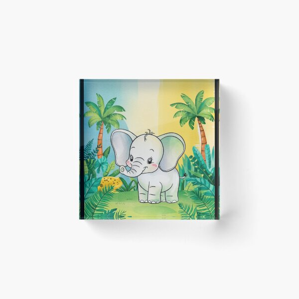 Item preview, Cute Elephant. Little elephant, colorful elephant, elephant drawing designed and sold by ElephantVibes.