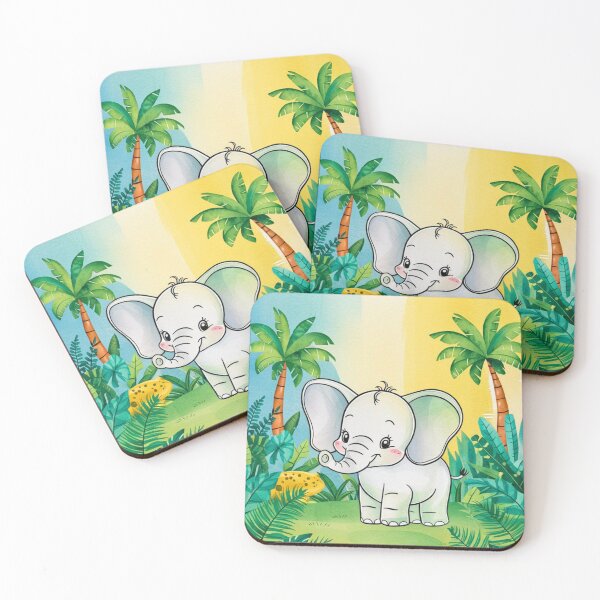 Item preview, Cute Elephant. Little elephant, colorful elephant, elephant drawing designed and sold by ElephantVibes.