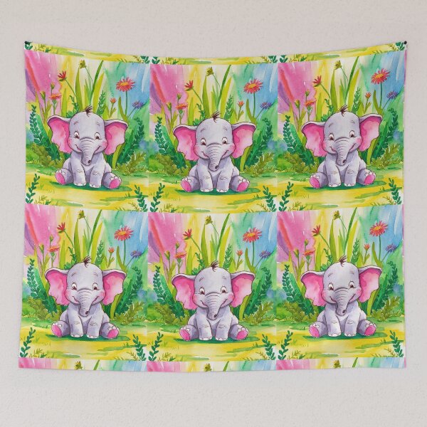 Item preview, Cute Elephant. Little elephant, colorful elephant, elephant drawing designed and sold by ElephantVibes.