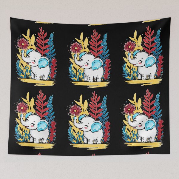 Item preview, Cute Elephant. Little elephant, colorful elephant, elephant drawing designed and sold by ElephantVibes.