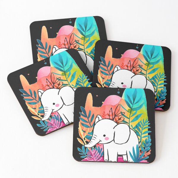 Item preview, Cute Elephant. Little elephant, colorful elephant, elephant drawing designed and sold by ElephantVibes.