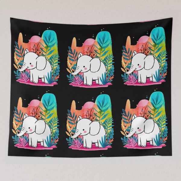 Item preview, Cute Elephant. Little elephant, colorful elephant, elephant drawing designed and sold by ElephantVibes.