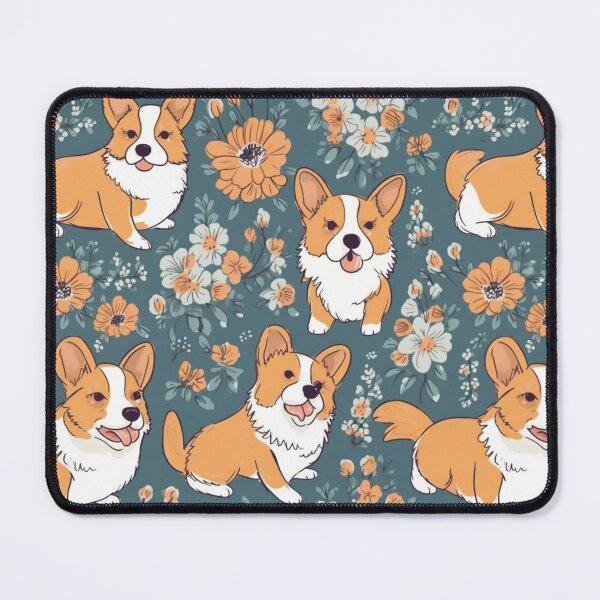 Item preview, Floral Corgi designed and sold by RasytaStore.
