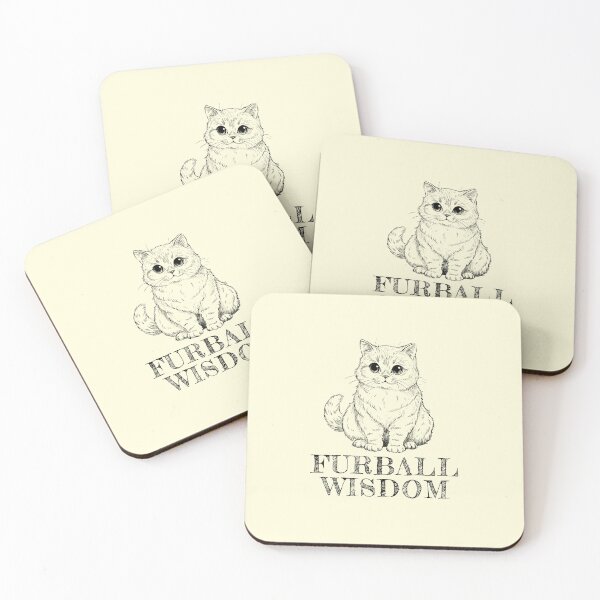 Item preview, Furball Wisdom - Vintage Retro Kitten for Cat Lovers designed and sold by Lovekica.