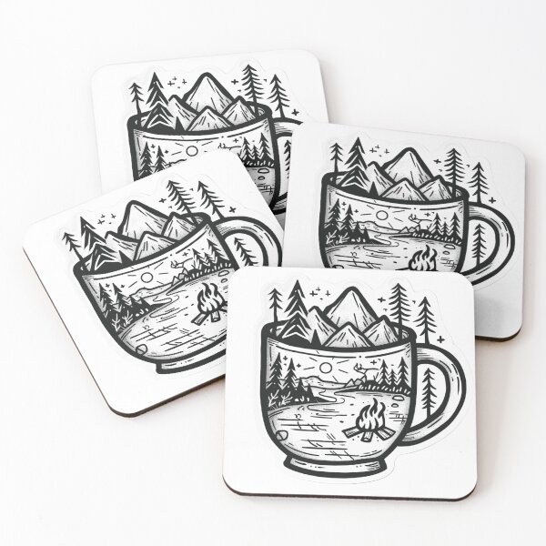 Item preview, Adventure Sticker Mug designed and sold by NicolasGlowArt.