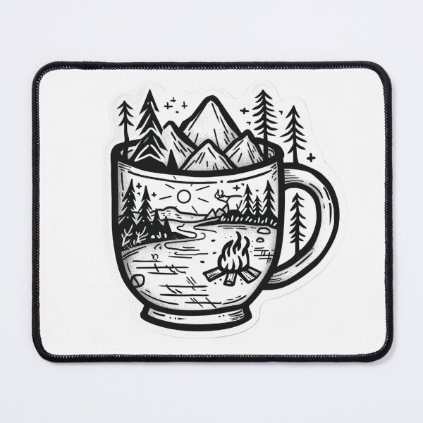 Item preview, Adventure Sticker Mug designed and sold by NicolasGlowArt.
