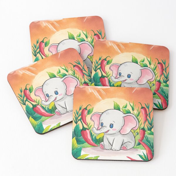 Item preview, Cute Elephant. Little elephant, colorful elephant, elephant drawing designed and sold by ElephantVibes.