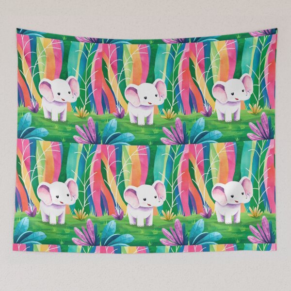 Item preview, Cute Elephant. Little elephant, colorful elephant, elephant drawing designed and sold by ElephantVibes.